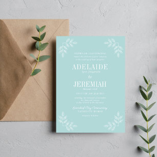 True Simplicity 6 Mist Floral Wedding Invitation