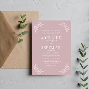 True Simplicity 6 Moonlight Floral Wedding Invitation