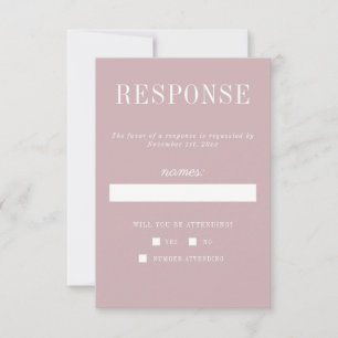 True Simplicity 6 Moonlight Minimalist Wedding RSVP Card