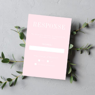 True Simplicity 6 Primrose Minimalist Wedding RSVP Card