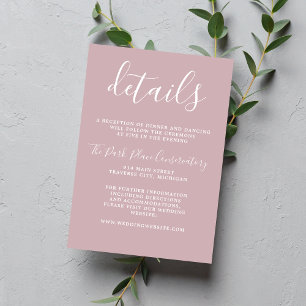 True Simplicity Moonlight Minimalist Wedding Enclosure Card