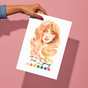 True Spring Type Seasonal Colour Analysis Art Poster