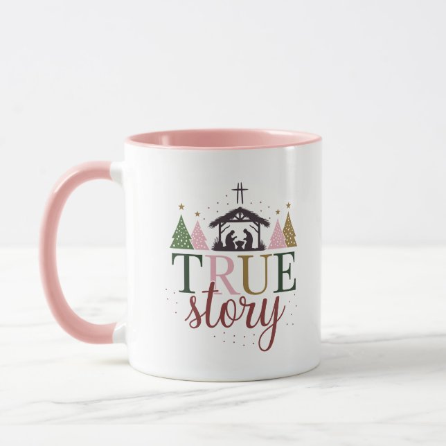True Story Christmas Bible Verse  Mug (Left)