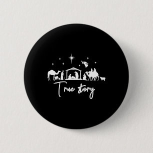 True story nativity christmas baby 2 inch round button