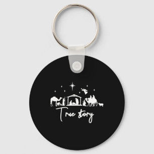 True story nativity christmas baby keychain