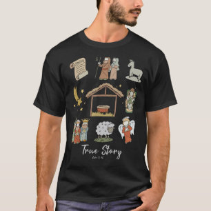 True Story Nativity Christmas Faith Based Baby Cat T-Shirt