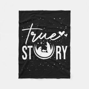 True Story Nativity Scene Christian Christmas Xmas Fleece Blanket