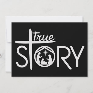 True Story of Jesus Birth Christmas Nativity Xmas Holiday Card