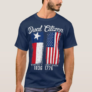 True Tean Dual Citizen Love Teas And America  T-Shirt