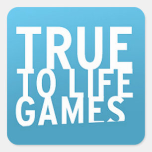 True To Life Games Logo Square Sticker