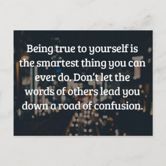 True To Yourself Quote Postcard