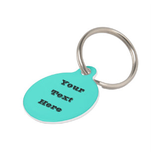 True Turquoise Blue Green Southwestern Solid Colou Pet Tag