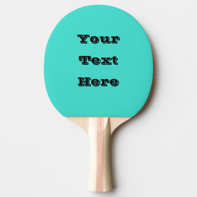 True Turquoise Blue Green Southwestern Solid Colou Ping Pong Paddle (Front)