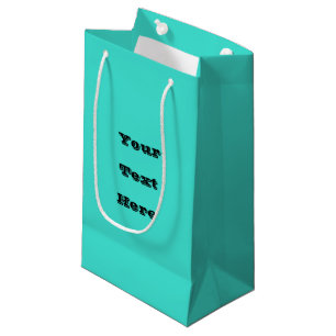 True Turquoise Blue Green Southwestern Solid Colou Small Gift Bag