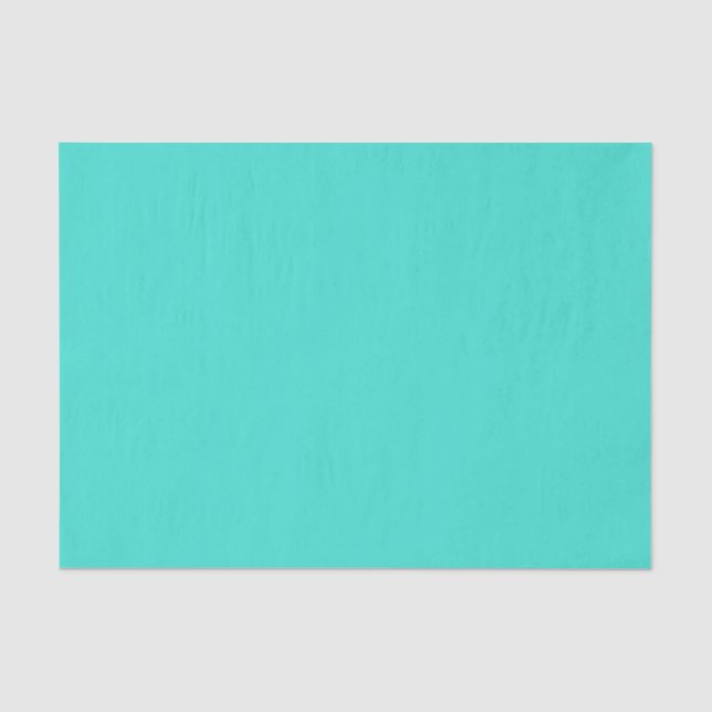 True Turquoise Blue Green Southwestern Solid Colou Tissue Paper (Front)