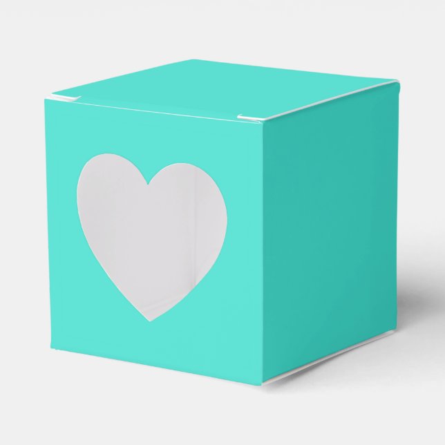 True Turquoise Favor Box (Front Side)