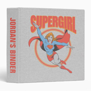 True Vintage Supergirl Flying Graphic Binder