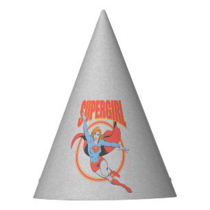 True Vintage Supergirl Flying Graphic Party Hat