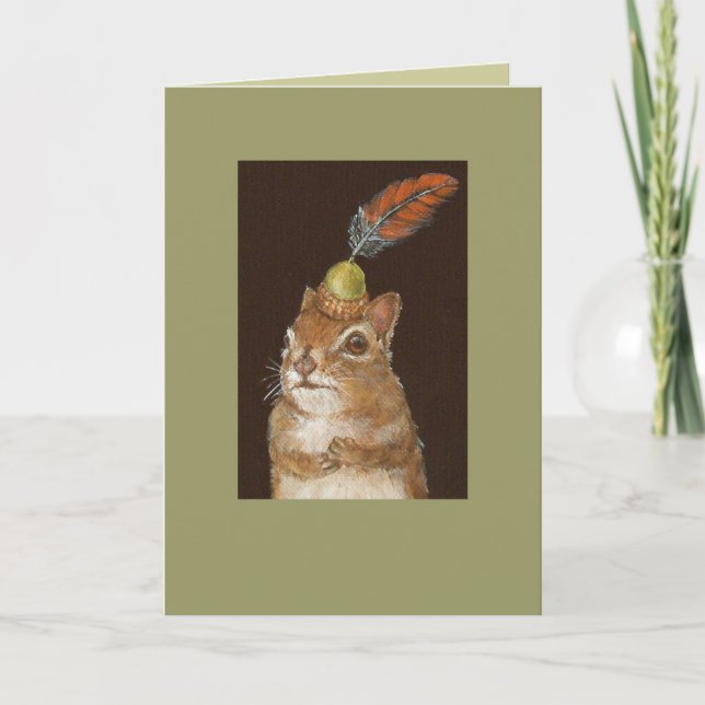 true wuv card with baby squirrel (Front)