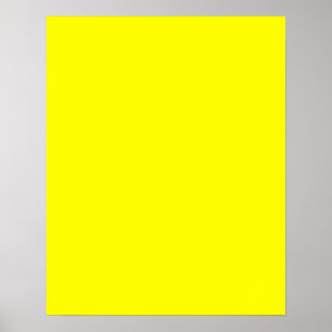 True Yellow Fluo Colour Delight Ready to Customize Poster