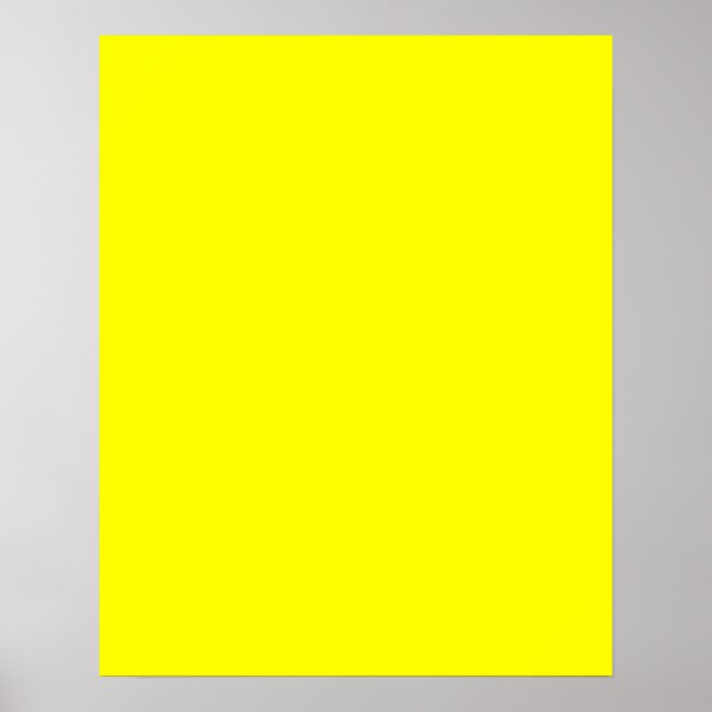 True Yellow Fluo Colour Delight Ready to Customize Poster (Front)
