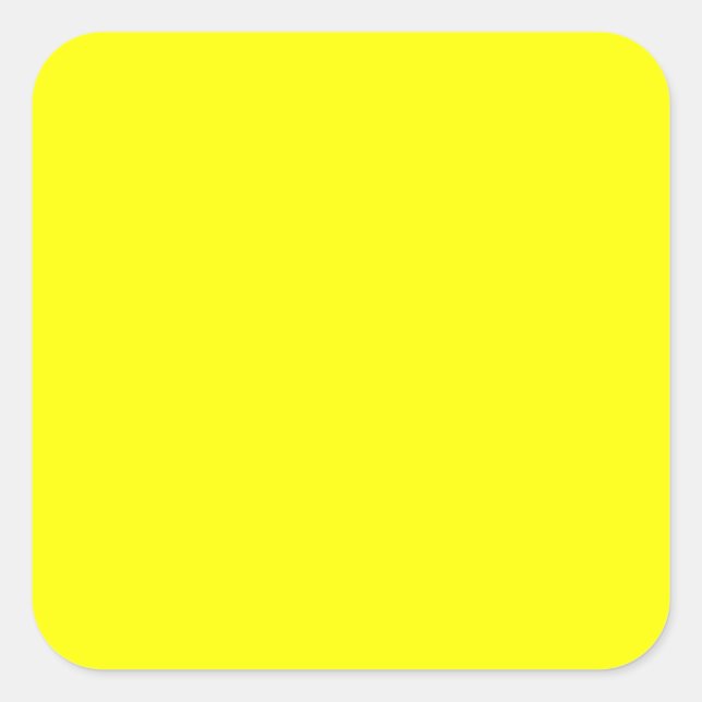 True Yellow Fluo Delight Decor Ready to Customize Square Sticker (Front)