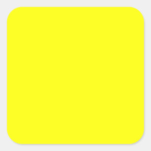 True Yellow Fluo Delight Decor Ready to Customize Square Sticker