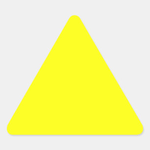 True Yellow Fluo Delight Decor Ready to Customize Triangle Sticker