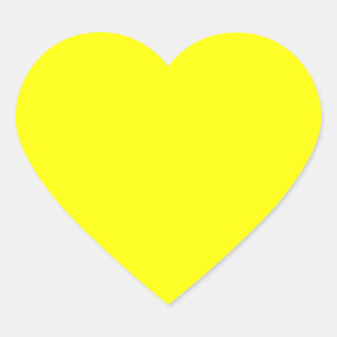 True Yellow Fluo Delight to Customize Heart Sticker