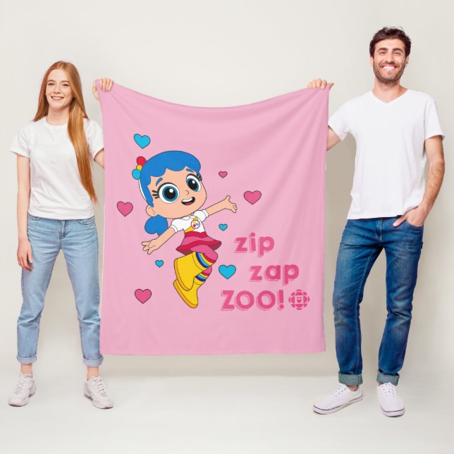 True - Zip Zap Zoo Fleece Blanket (In Situ)