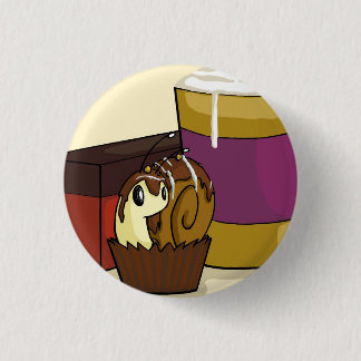 Truffle Snail 1 Inch Round Button