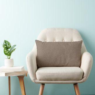 Truffle Solid Plain Vintage Colour Lumbar Pillow