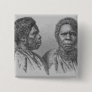Truganina, the last Tasmanian woman 2 Inch Square Button