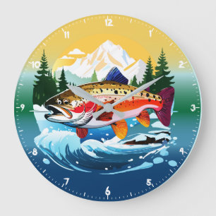 Truite arc-en-ciel sauvage Horloge du ruisseau Roc