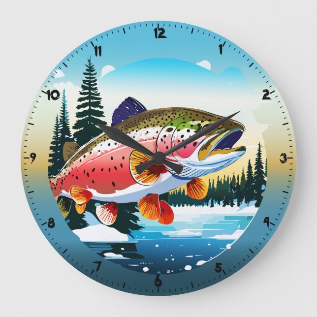 Truite arc-en-ciel sauvage Horloge du ruisseau Roc (Recto)