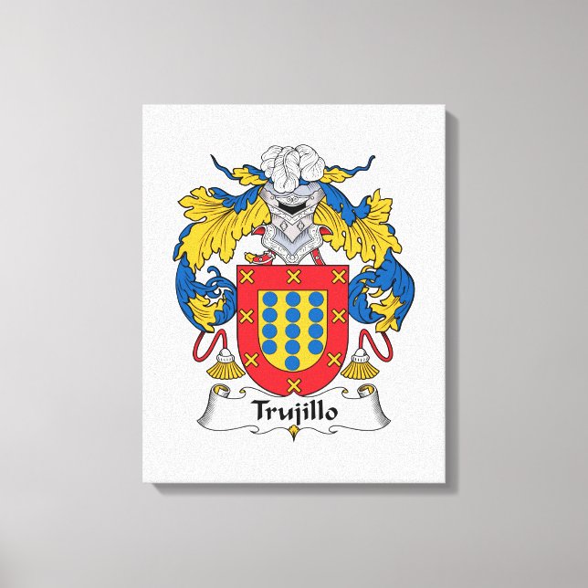 Trujillo Family Crest Canvas Print (Front)