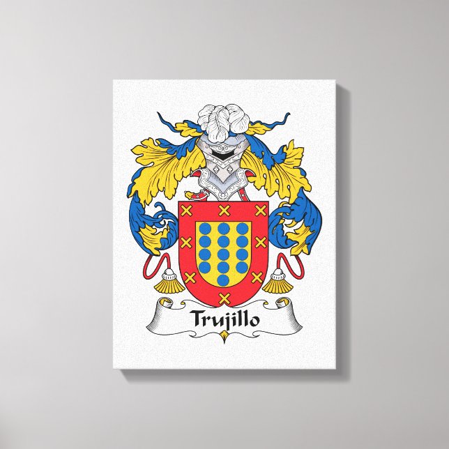Trujillo Family Crest Canvas Print (Front)