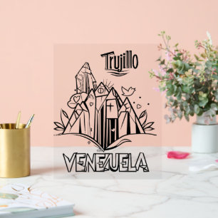 Trujillo Venezuela artistic design   Virgen Paz Acrylic Sign