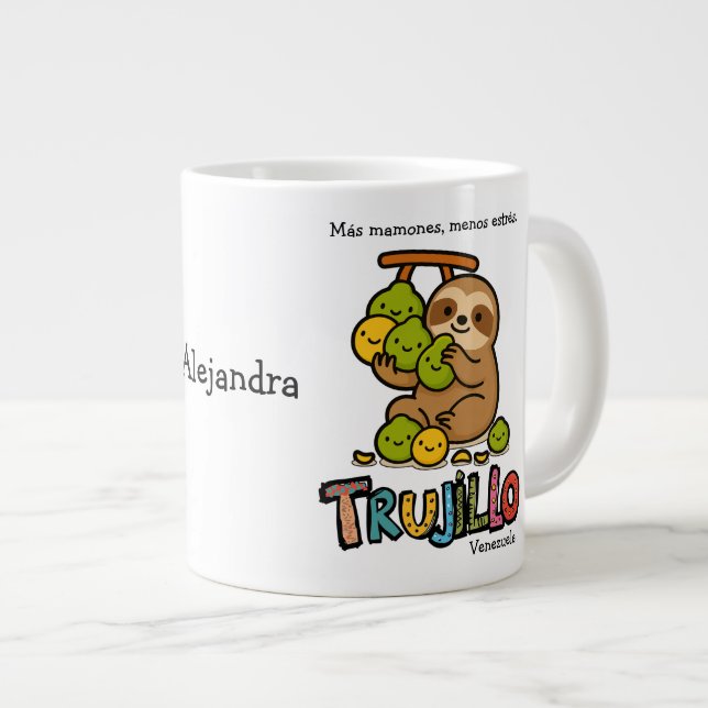 Trujillo Venezuela | Fun Design Personalizab Large Coffee Mug (Front Right)