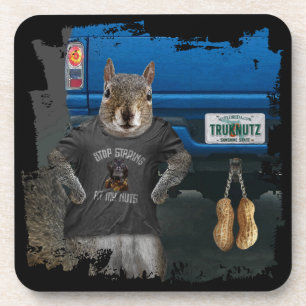 Truk Nutz - funny squirrel truck nuts Coaster