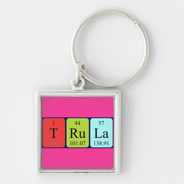 Trula periodic table name keyring (Front)