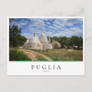 Trulli house with driveway and garden in Puglia Postcard