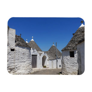 Trulli houses in Alberobello rectangular magnet