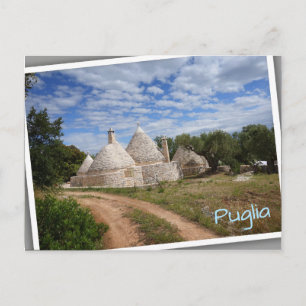 Trulli houses in Puglia/Apulia Postcard