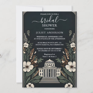 Truly Engaging 70s 80s Courthouse Bridal Shower Invitation