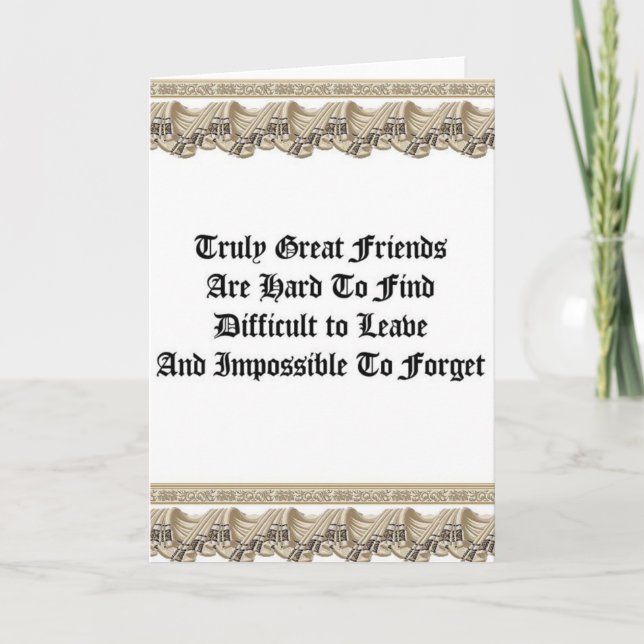 Truly Great Friends Card (Front)