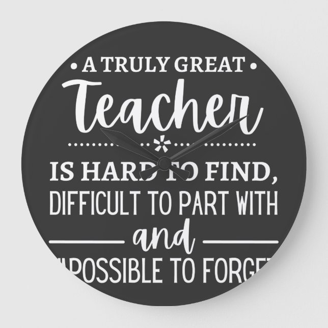 Truly Great Teacher Large Clock (Front)
