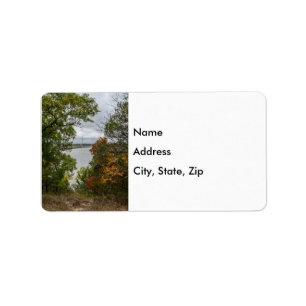 Truman Dam Automne Étiquettes de adresse encadrés