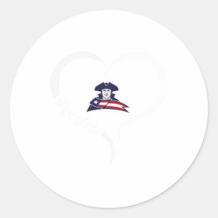 Truman Patriots Logo Half Heart Slogan Hs  Classic Round Sticker