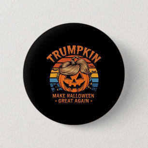 Trumkin Funny Trump Vintage Make Halloween Great A 2 Inch Round Button